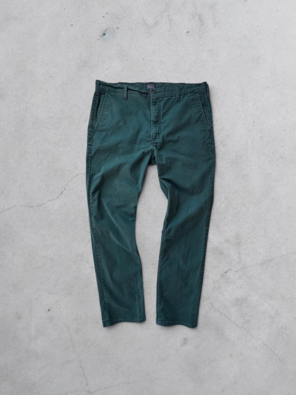 Levis Green Chino Pants Size 38x32 Mens Cotton Straight Leg White Tab